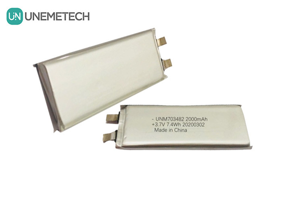 3.7V 2000mAh Özel Lityum Polimer Pil Hücresi 703482 Hoparlörler için Akıllı Robot Sistemi