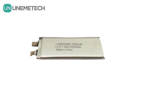 3.7V 2000mAh Özel Lityum Polimer Pil Hücresi 703482 Hoparlörler için Akıllı Robot Sistemi