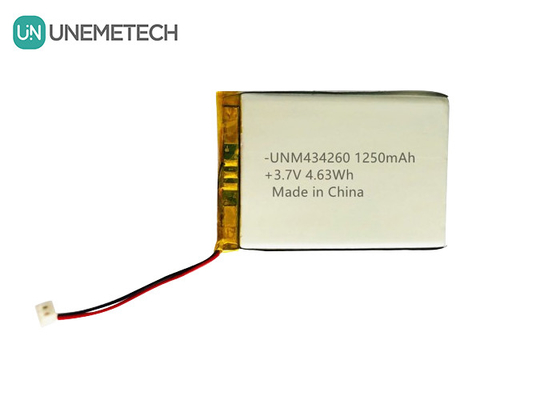 4.63Wh Şarj Kutusu için Yeniden Şarj Edilebilir Lityum Polimer Pil Paketi 434260 3.7V 1250mAh