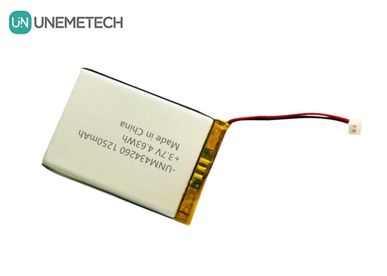 4.63Wh Şarj Kutusu için Yeniden Şarj Edilebilir Lityum Polimer Pil Paketi 434260 3.7V 1250mAh