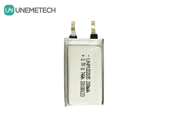 Kablosuz kulaklıklar için şarj edilebilir özel Li polimer pil 322035 3.7V 200mAh