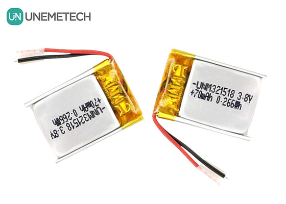3.8V Yüksek Voltajlı Li-Ion Pil Ultra Küçük Lipo Pil 4.35V 70mAh 321518 GPS Takibi için