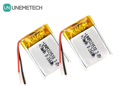 3.8V Yüksek Voltajlı Li-Ion Pil Ultra Küçük Lipo Pil 4.35V 70mAh 321518 GPS Takibi için