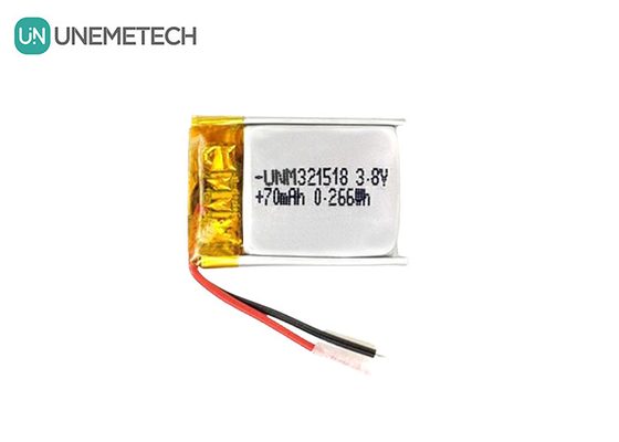 3.8V Yüksek Voltajlı Li-Ion Pil Ultra Küçük Lipo Pil 4.35V 70mAh 321518 GPS Takibi için
