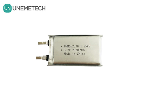 3.7V 500mAh 3C Dijital Ürünler için özel şarj edilebilir polimer lityum pil 552338