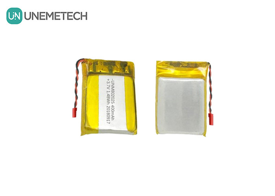 802025 Lityum polimer pil 3.7V 400mAh GPS izleyici için şarj edilebilir LiPO piller