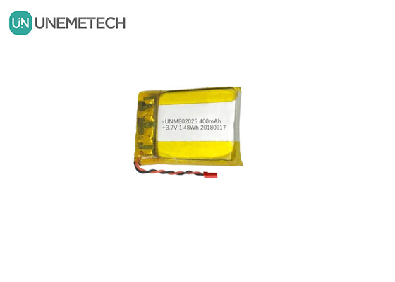 802025 Lityum polimer pil 3.7V 400mAh GPS izleyici için şarj edilebilir LiPO piller