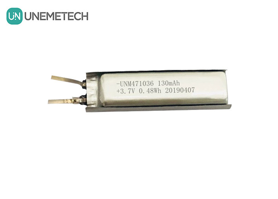 3.7 Lityum iyonlı polimer pil / IEC62133 Onaylı 471036 130mAh Lityum polimer pil hücresi
