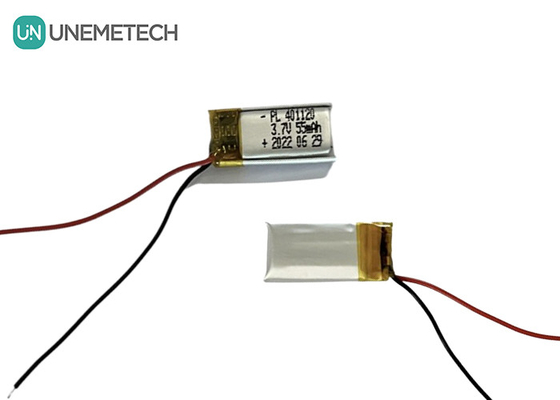 3.7V 55mAh Küçük Lityum Polimer Pil 401120 Küçük Akıllı LED Işık için Li Poly Pil