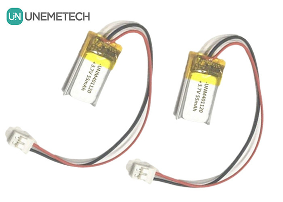 401120 3.7V 55mAh Özel yapımı Lipo pilleri / kulaklık şarj edilebilir Lipo pilleri