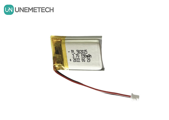 3.7V 150mAh Şarj edilebilir Lipo Pil 502025 Akıllı Saatler İçin Lityum Polimer İyon Pil