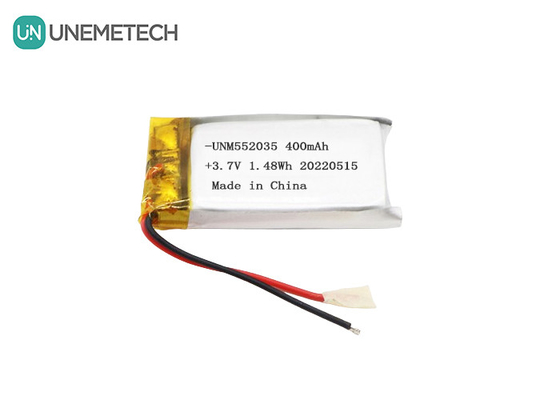 3.7V Şarj edilebilir Lityum İyon Polimer Pil 552035 Kablosuz Cihaz için 400mAh Li Po Pil