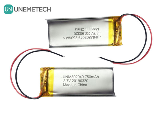 Güzellik Aletleri Lityum Polimer Pil 3.7V 750mah 802049 1C Serbestlik Li Poly Pil