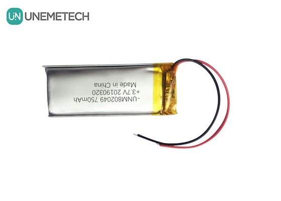 Güzellik Aletleri Lityum Polimer Pil 3.7V 750mah 802049 1C Serbestlik Li Poly Pil