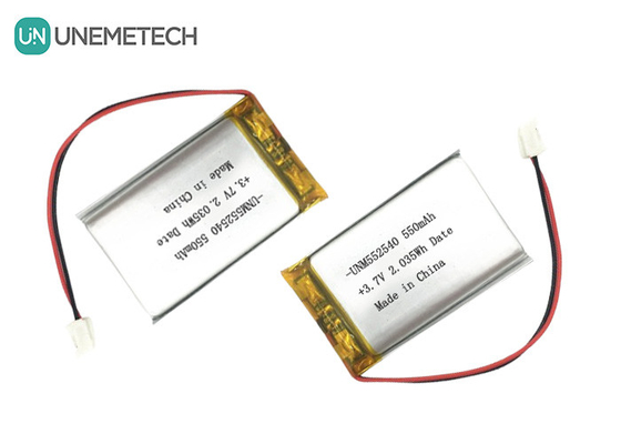 552540 Prismatik Gümüş Şarj edilebilir Lipo Pilleri 3.7V 550mAh PET İzleyici için