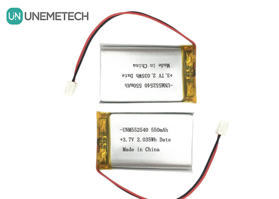 552540 Prismatik Gümüş Şarj edilebilir Lipo Pilleri 3.7V 550mAh PET İzleyici için