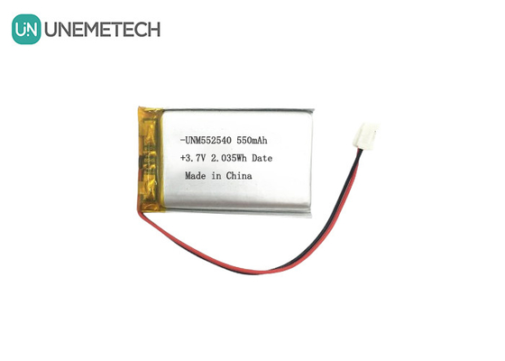 552540 Prismatik Gümüş Şarj edilebilir Lipo Pilleri 3.7V 550mAh PET İzleyici için