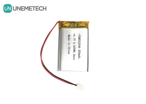 552540 Prismatik Gümüş Şarj edilebilir Lipo Pilleri 3.7V 550mAh PET İzleyici için