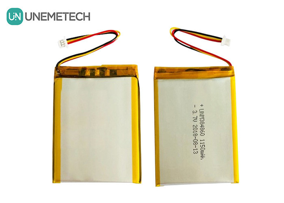 3.7V 1150mAh Gümüş Lityum Polimer Pil 384860 Özel Lipo Pilleri