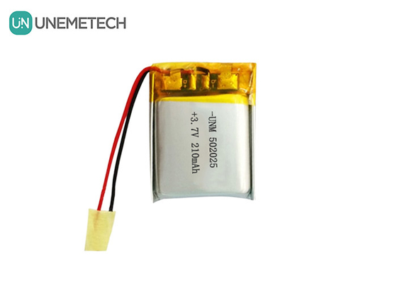3.7V 210mAh E-bisiklet sistemi için PCB ve kurşun telleri ile özel Lityum Polimer Pil 502025