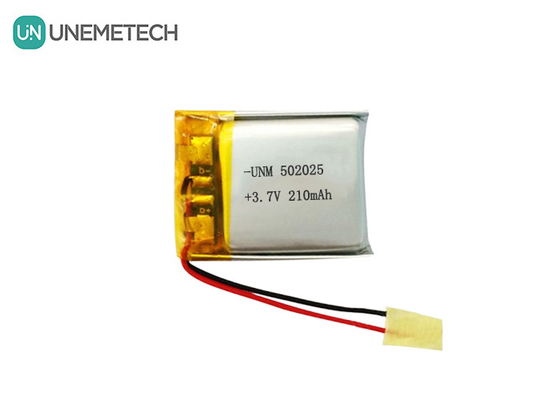 3.7V 210mAh E-bisiklet sistemi için PCB ve kurşun telleri ile özel Lityum Polimer Pil 502025
