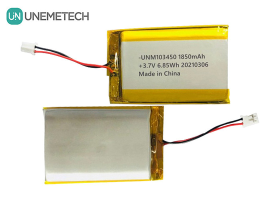 103450 3.7V 1850mAh Şarj edilebilir Lipo Pil IEC62133 UN38.3 MSDS Onaylı Lityum Polimer Pil