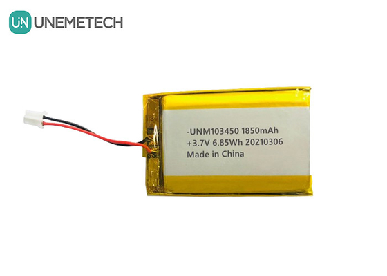 103450 3.7V 1850mAh Şarj edilebilir Lipo Pil IEC62133 UN38.3 MSDS Onaylı Lityum Polimer Pil