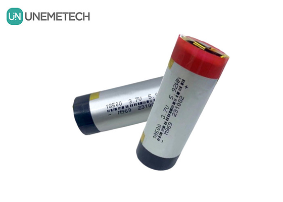3A Silindrik LiPo Pil 3.7V 1600mAh 18500 Kullanıcı Elektronikleri için Lityum Polimer Pil