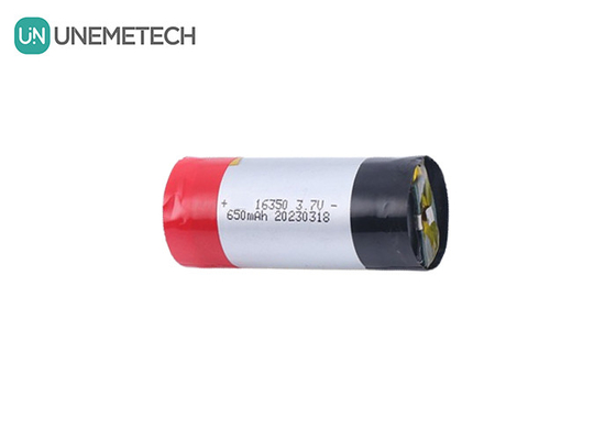 5A Yüksek Hızlı Serbestleme Silindirli LiPo Pil 3.7V 650mAh 16350 Ev aletleri için