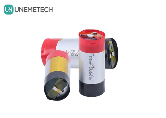 5A Yüksek Hızlı Serbestleme Silindirli LiPo Pil 3.7V 650mAh 16350 Ev aletleri için
