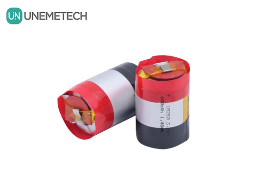 18250 630mAh 3.7V Silindrik Şarj edilebilir Li-Ion Polimer Pil 5A Artı Şarj Akımı