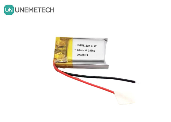 Ultra Küçük 3.7v 50mah Lipo Bataryası 15C Yüksek Serbestleme Hızı Lityum İyon Bataryası 581419