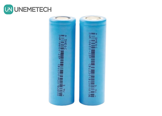2500mAh 3.7V Max 6A Sürekli Şarj Silindrik Lityum İyon Pil 18650 INR18650-25P