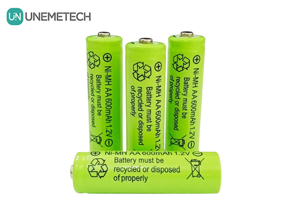 Uzun Döngü Yaşamı NiMH AA 1.2V 600mAh Yeniden Şarj Edilebilir Pil AA600 Oyuncaklar İçin