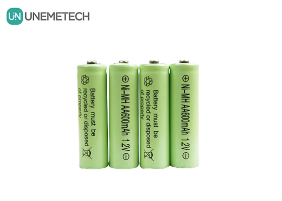 Uzun Döngü Yaşamı NiMH AA 1.2V 600mAh Yeniden Şarj Edilebilir Pil AA600 Oyuncaklar İçin