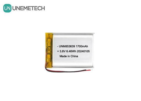 853639 4.35V 1700mAh Polimer Li Ion Pil Yüksek Voltaj Vücut Takılan Kamera için