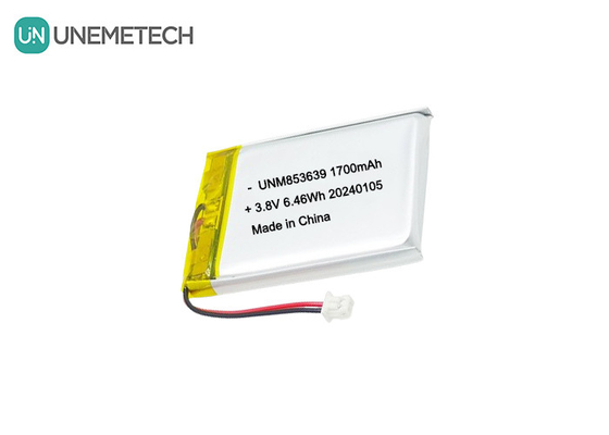 853639 4.35V 1700mAh Polimer Li Ion Pil Yüksek Voltaj Vücut Takılan Kamera için
