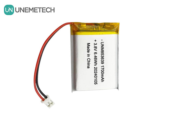 853639 4.35V 1700mAh Polimer Li Ion Pil Yüksek Voltaj Vücut Takılan Kamera için