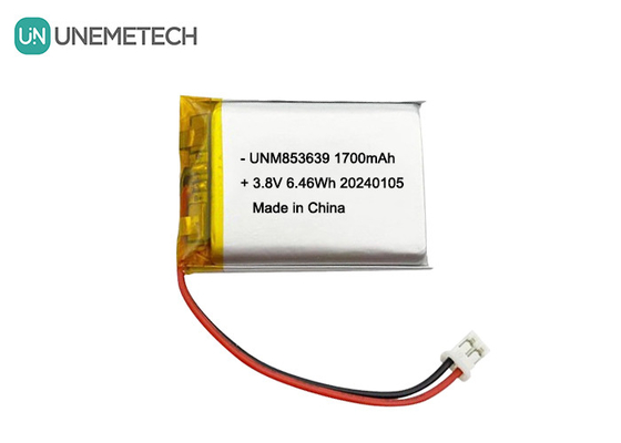 853639 4.35V 1700mAh Polimer Li Ion Pil Yüksek Voltaj Vücut Takılan Kamera için
