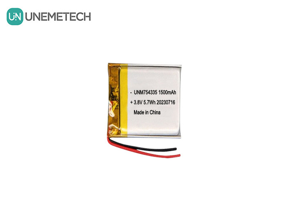 4.35V Yüksek Voltajlı Lipo Pilleri 754335 3.8V 1500mAh Şarj edilebilir Polimer Lityum Pil