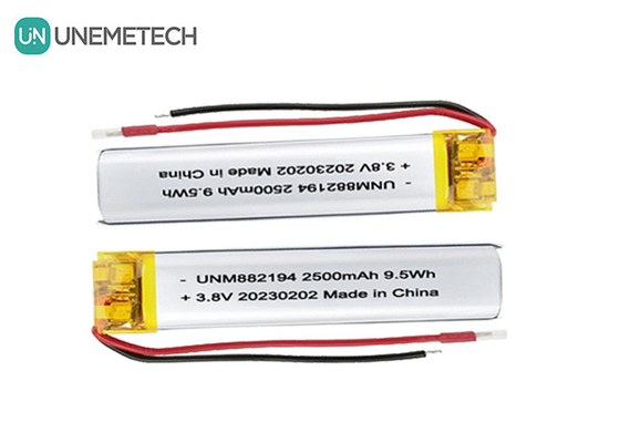 Özel 882194 Yüksek Voltajlı LiPo Pil 4.35V 2500mAh 1 Yıllık Garanti