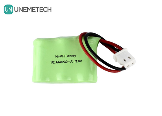 1/2AAA NiMH Şarj edilebilir Pil Paketleri 3.6V 230mAh Sütun Şarj edilebilir Pil Paketleri