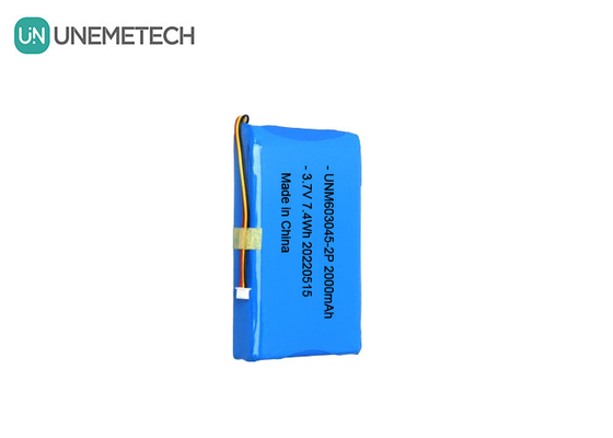 Büyük Kapasiteli Lityum Polimer Pil Paketi 603045 2P 3.7V 2000mAh Akıllı Kapı Kilitli Pil