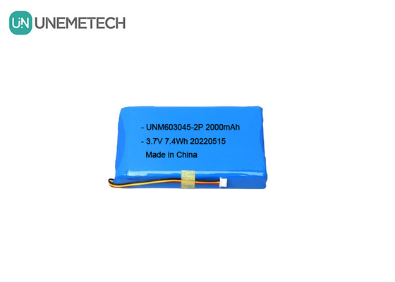 Büyük Kapasiteli Lityum Polimer Pil Paketi 603045 2P 3.7V 2000mAh Akıllı Kapı Kilitli Pil
