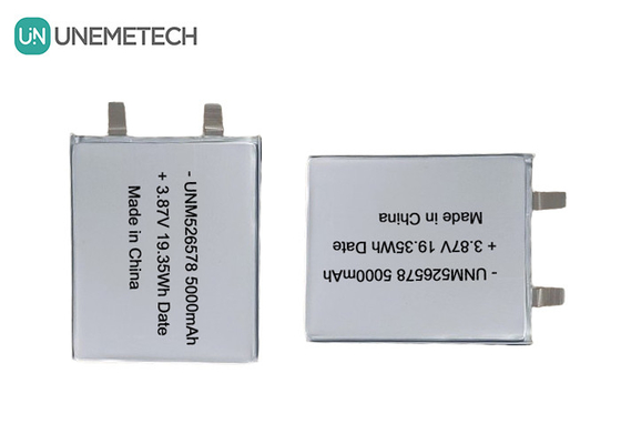 526578 3.87V Yüksek Voltajlı LiPo Pil 5000mAh 4.45V Şarj Voltajı Güç Bankası için