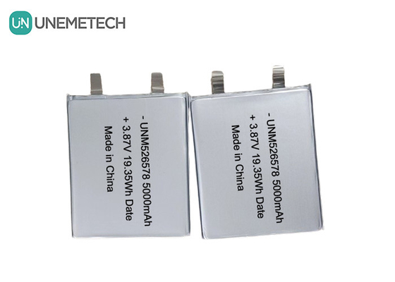 526578 3.87V Yüksek Voltajlı LiPo Pil 5000mAh 4.45V Şarj Voltajı Güç Bankası için
