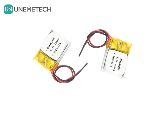 Ultra İnce Lityum Polimer Pil 401215 3.7V 45mAh Li Po Pil GPS İzleyici için