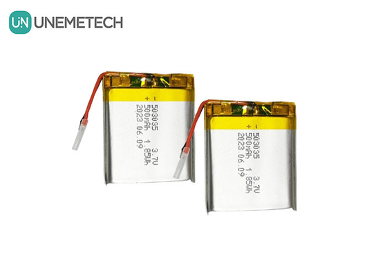 500mAh Lityum Polimer Pil 503035 3.7V Portatif Elektronik için LiPo Şarj Pil