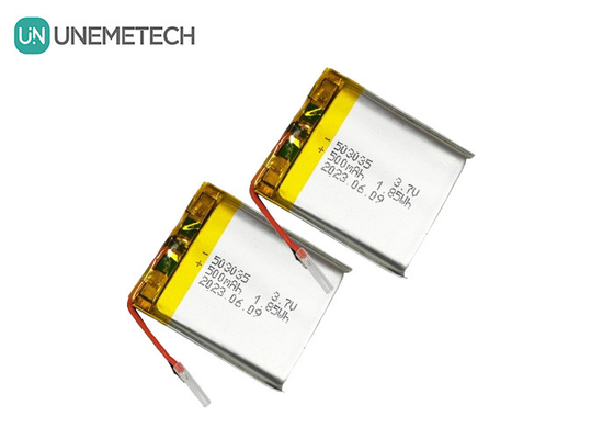 500mAh Lityum Polimer Pil 503035 3.7V Portatif Elektronik için LiPo Şarj Pil
