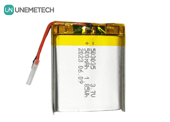 500mAh Lityum Polimer Pil 503035 3.7V Portatif Elektronik için LiPo Şarj Pil